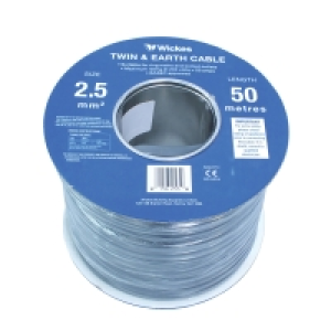 Wickes Twin and Earth Cable 2.5mm x 50m 6242YH