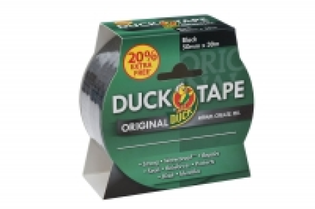 Duck Tape Original Black 50mm x 25m With 20% Extra Free