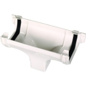 Squareline Gutter Running Outlet White