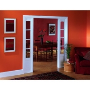 Wickes Newland Internal French Door Demi Side Panel White Gl