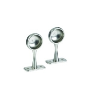 Wickes End Rail Bracket Brushed Nickel 25mm 2 Pack £4.89
