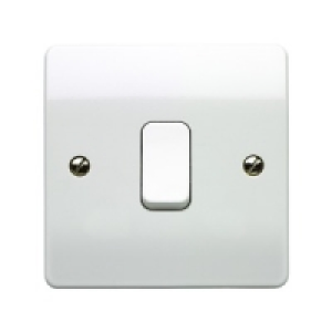 MK K4870RPWHI 10A Light Switch 1 Gang 1 Way PK5 £5.80