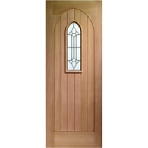 Wickes Minster External Oak Veneer Door Glazed 1981x762mm