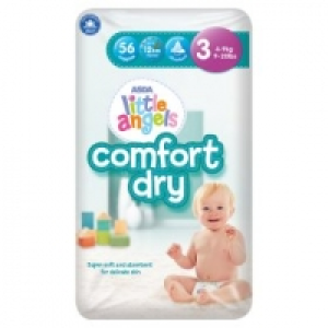 Asda Asda Little Angels Comfort Dry Nappies Size 3 (4-9kg/9-20lbs)