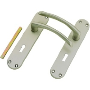 Wickes Sofia Lock Handle Satin Nickel