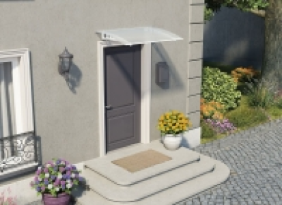 Palram Lyra White Twinwall Door Canopy 0.9x1.4m