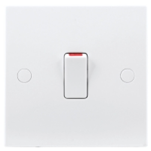 British General 20A Double Pole Control Switch White