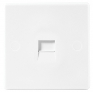 Wickes Secondary Telephone Socket 1 Gang Slimline White