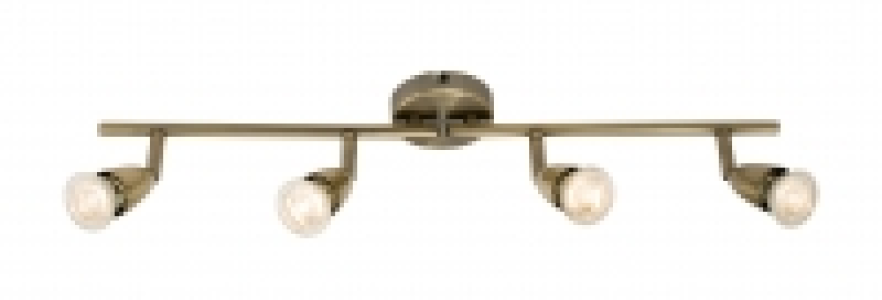 Wickes Positano LED 4 Bar Spotlight Antique Brass