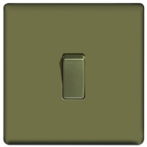 10AX Light Switch 1 Gang 2 Way Pearl Nickel Screwless Flat P