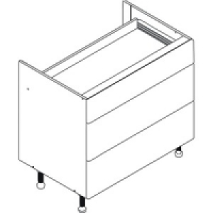 Costa Rica Gloss Pan Unit 900mm