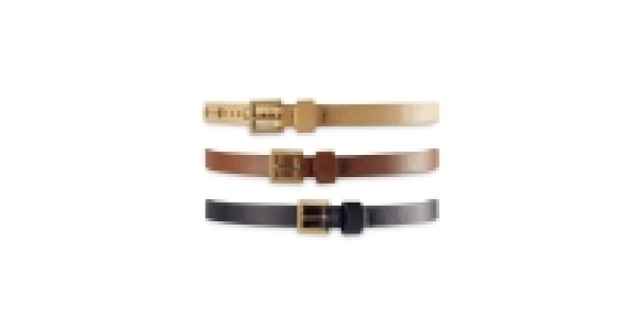 Brown, Black & Taupe Skinny Belts £4.49
