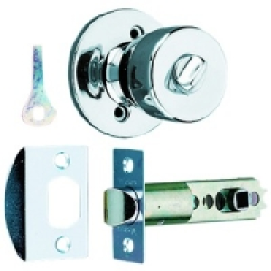 Wickes Privacy Door Knob Set Chrome Effect