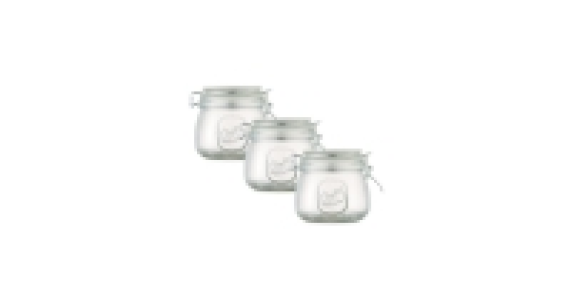 Clip Lid Preserving Jars 3 - Pack