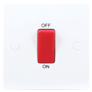 British General 45A 1 Gang Cooker Control Unit White