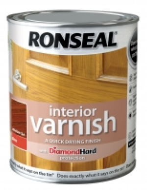 Ronseal Interior Varnish Gloss Medium Oak 750ml