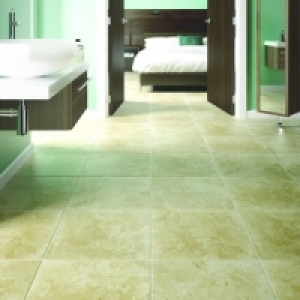 Wickes Beige Honed & Filled Travertine Floor Tile 406x406mm