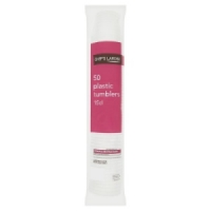 Chefs Larder 50 Plastic Tumblers 15cl (4 oz)