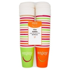 Enjoy 30 Bubble Paper Hot Cups & Lids 16oz
