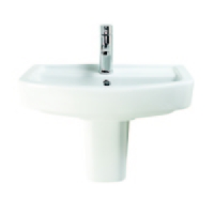 Capri Narrow Basin and Semi Pedestal 600mm