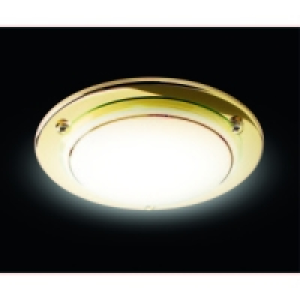 Geneva Flush Ceiling Light Brass