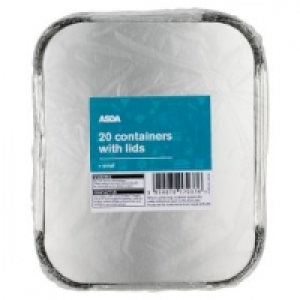Asda Asda Small Foil Containers with Lids