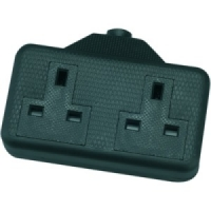 13A Rubber Socket 2 Gang
