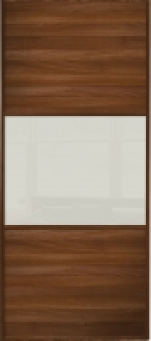 Wickes Sliding Wardrobe Door Wideline Walnut Panel & Soft Wh £149.00