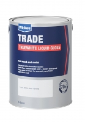 Wickes Truewhite Liquid Gloss Paint - Pure Brilliant White 5