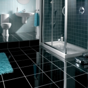Wickes Black Polished Natural Granite Floor Tile 305 x 305mm