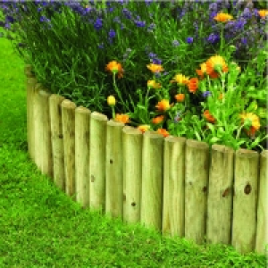 Wickes Timber Border Log Roll Edging 150mm x 1.8m