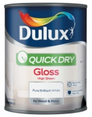 Dulux Quick Dry Gloss Pure Brilliant White 750ml