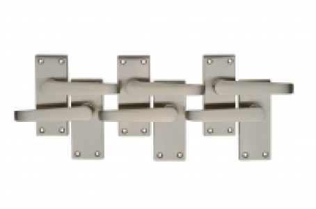 Wickes Toronto Victorian Straight Latch Handle Set Satin Nic £21.37