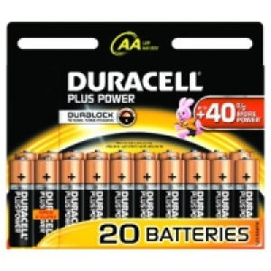 Duracell Plus Power Batteries AA PK20