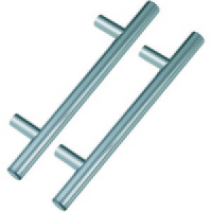 Wickes Monaco Pull T Bar Chrome 96mm 2 Pack