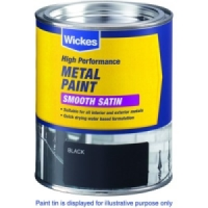 Wickes Metal Paint Smooth Satin White 750ml £13.99