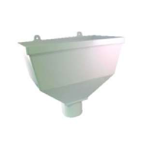 Roundline Rainwater Hopper White