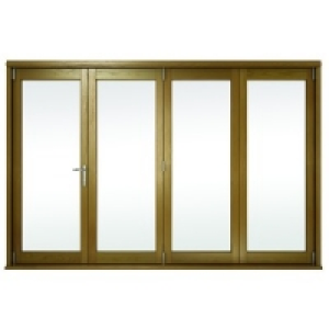 Wickes Eden Oak Veneer Folding Patio Door 10ft Wide Reversib