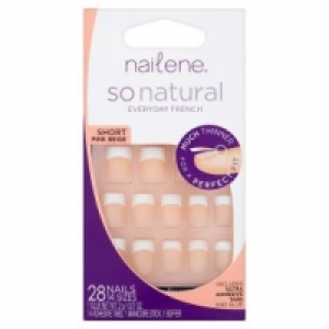 So Natural Everyday French 24 Nails Short Beige 12 Sizes £6.00