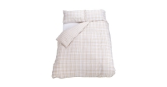 Brushed Check Cotton King Duvet Set