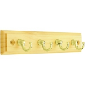 Wickes Key Tidy Pine & Brass Effect 230mm
