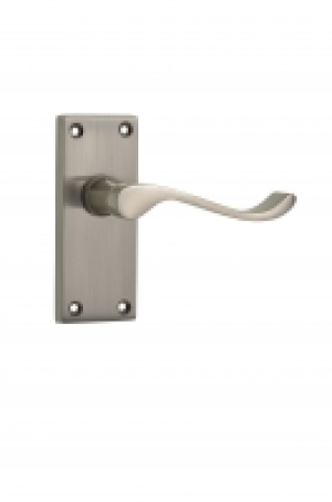 Wickes York Victorian Scroll Latch Handle Set Satin Nickel F