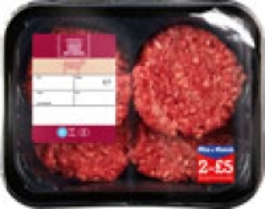 HERITAGE-4-BEEF BURGERS £5.00