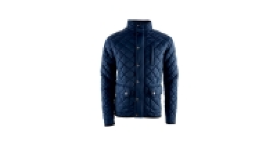 Mens Navy Quilted Winter Jacket