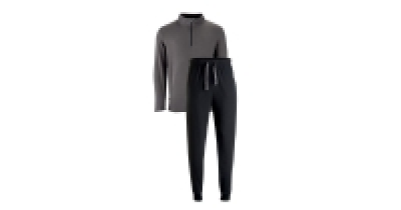 Mens Zip Neck Fleece Loungewear