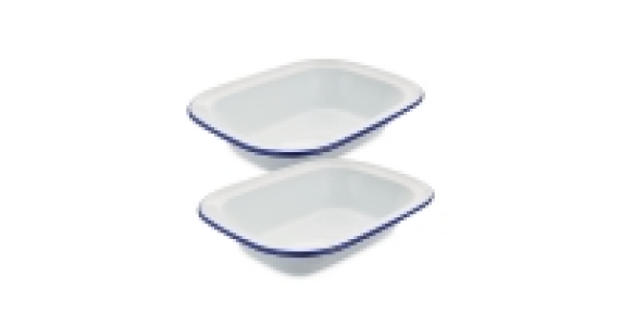 Large Enamel Pie Dishes 2-Pack
