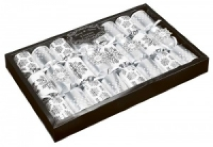Lux Crackers Silver Snowflake 13.5in