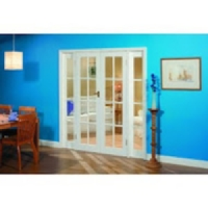 Newland Internal French Door Side Panel White Glazed 8 Lite