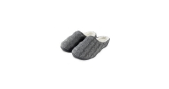 Mens Grey Memory Foam Slippers