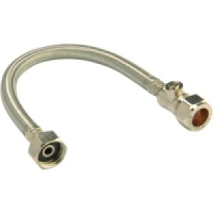 Flexi Connector W/Valve 22mmx3/4inx500mm